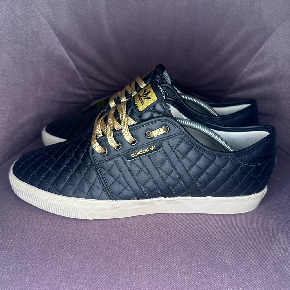 Adidas Men's Black Quilted Sneakers
